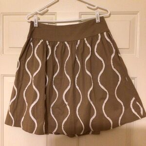 Worth Size 6 Tan Beige Skirt 2 Side Lockets